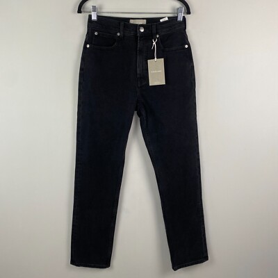 Everlane The Way Slim Jeans Size 27S Short Washed Black High Rise Organic Cotton