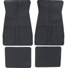 1968-77 Gm Logo Black Rubber Floor Mats Set Fr Camaro Chevelle Nova Impala Elco 1968-77 Gm Logo Black Rubber Floor Mats Set Fr Camaro Chevelle Nova Impala Elco