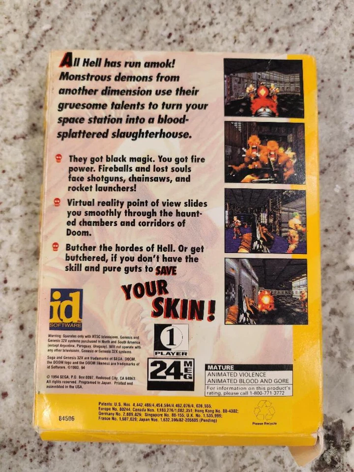 Doom Sega Genesis 32X CIB - Image 2 of 4
