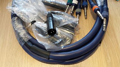 KABEL 8x KLINKENSTECKER 6,3mm/8x XLR STECKER (Male) 300cm ORIG.DAP GEB.  2783