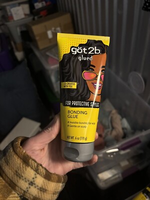 Got2b Glued Bonding Glue, For Protective styles, Gentle on Scalp, Wig Glue 6 oz