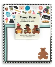 Mrs Grossman's - DESIGN YOUR OWN STICKER NOTECARDS - BEARY BUSY