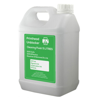 DTF / DTG / SUBLIMATION Druckkopf Spülung Einweichen Reinigungsflüssigkeit 5 LITER