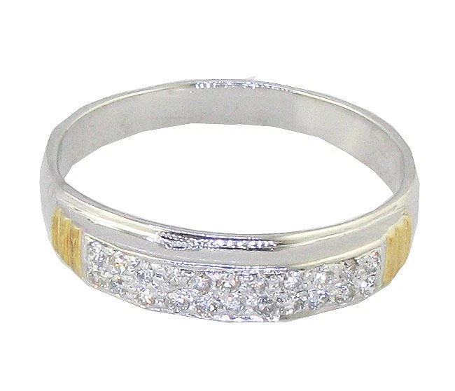 I1 G 0.35 Ct Genuine Diamond 14K Two-Tone Gold Wedding Anniversary Ring 5.30 mm - Image 4 of 4