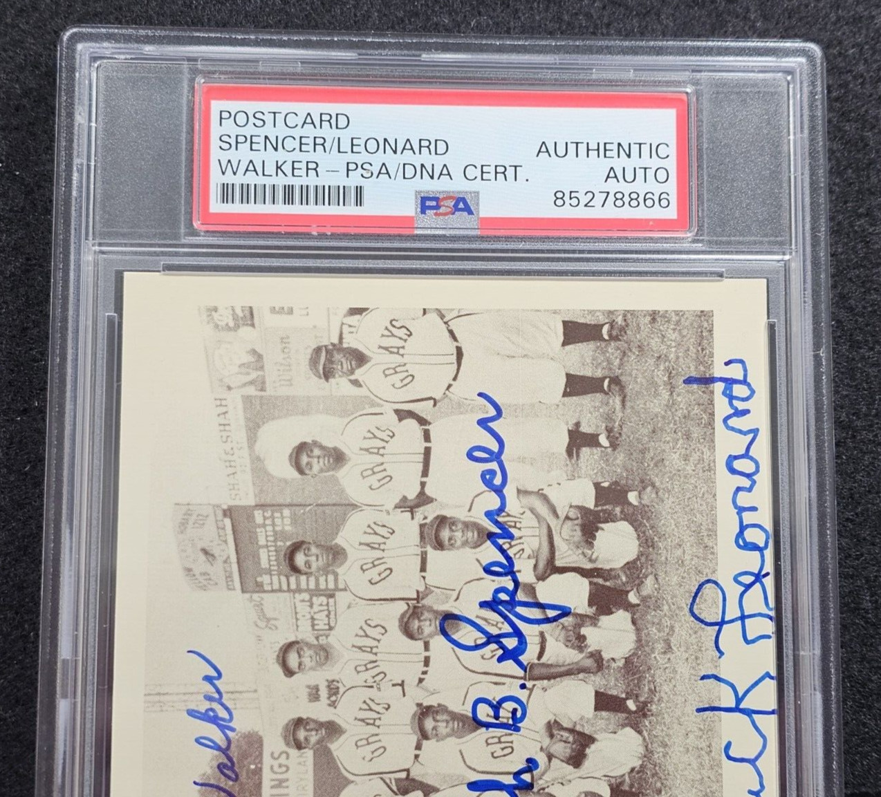 EDSALL WALKER-JOSEPH B. SPENCER-BUCK LEONARD-Signed Real Photo Postcard-(3)-PSA