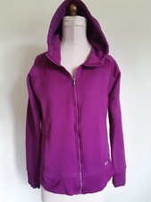 Under Armour Coldgear Sweatshirt Womens SZ M Plum Hooded Full Zip Pockets