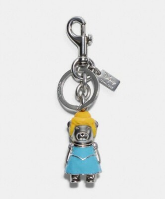 COACH×Disney Cinderella Bear Bag Charm 💎 DISNEY X COACH DISNEY PRINCESS 💎 CINDERELLA BEAR BAG CHARM