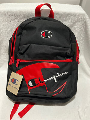 BRAND NEW CHAMPION YOUTH SUPERSIZE BACKPACK BLACK TRADITIONAL