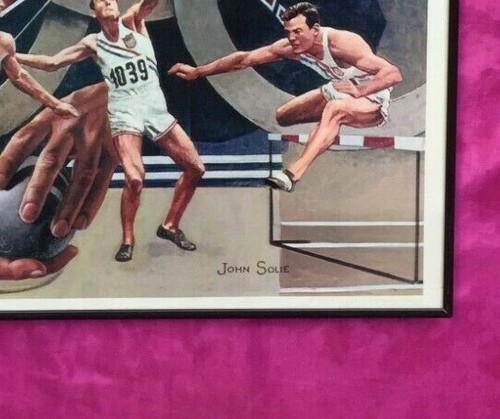 Vintage John Solie CBS Affiliate Olympic / Sports Print TV Guide Promo Poster - Picture 2 of 4