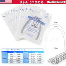 10 Pks AZDENT Dental Orthodontic Arch Wire Super Elastic NITI Round Ovoid Form