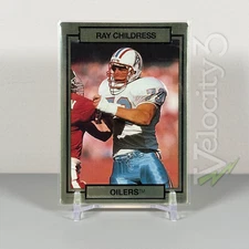 1990 Action Packed NFL Card #91 - Ray Childress | Oilers DE | Embossed 3D