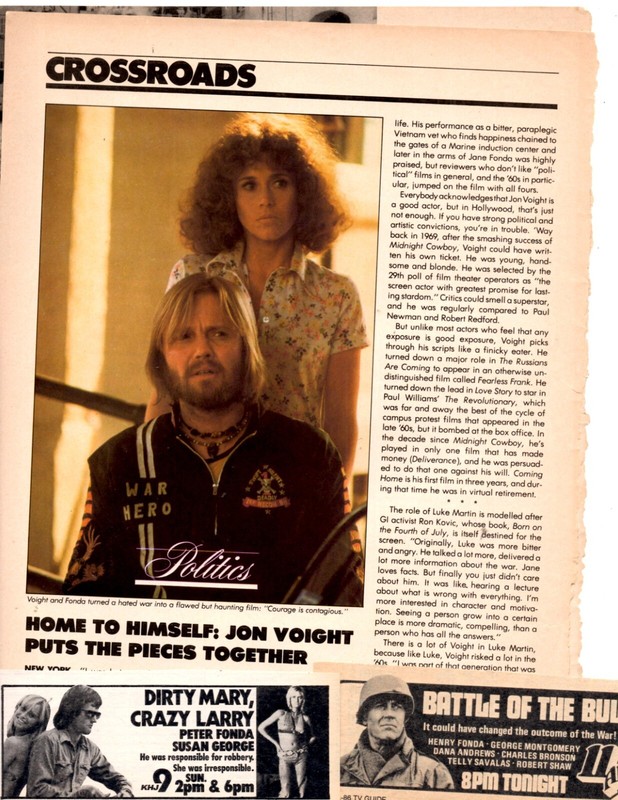 Jane Fonda + family Henry-Peter-  80 separate, original clippings pages lot