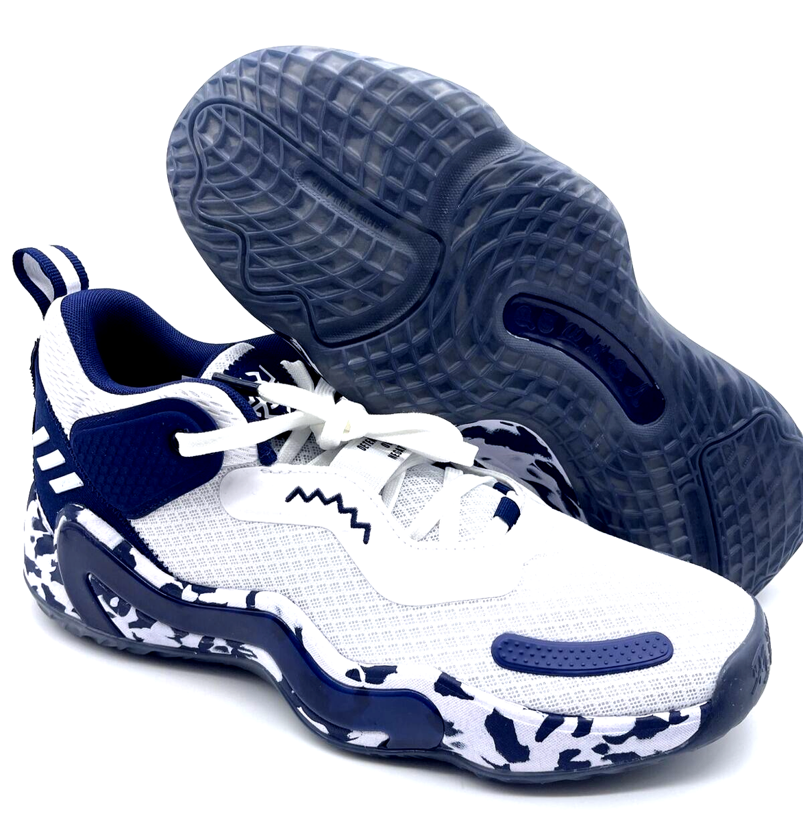 アディダス メンズ バッシュ adidas D.O.N. Issue 3 - Navy/White/Navy Size 10 - Adidas D.O.N. Issue #3 White Collegiate Navy for sale