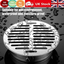 Round Stainless Steel Shower Bathroom Floor Water Drain Cover Waste Drainer Trap