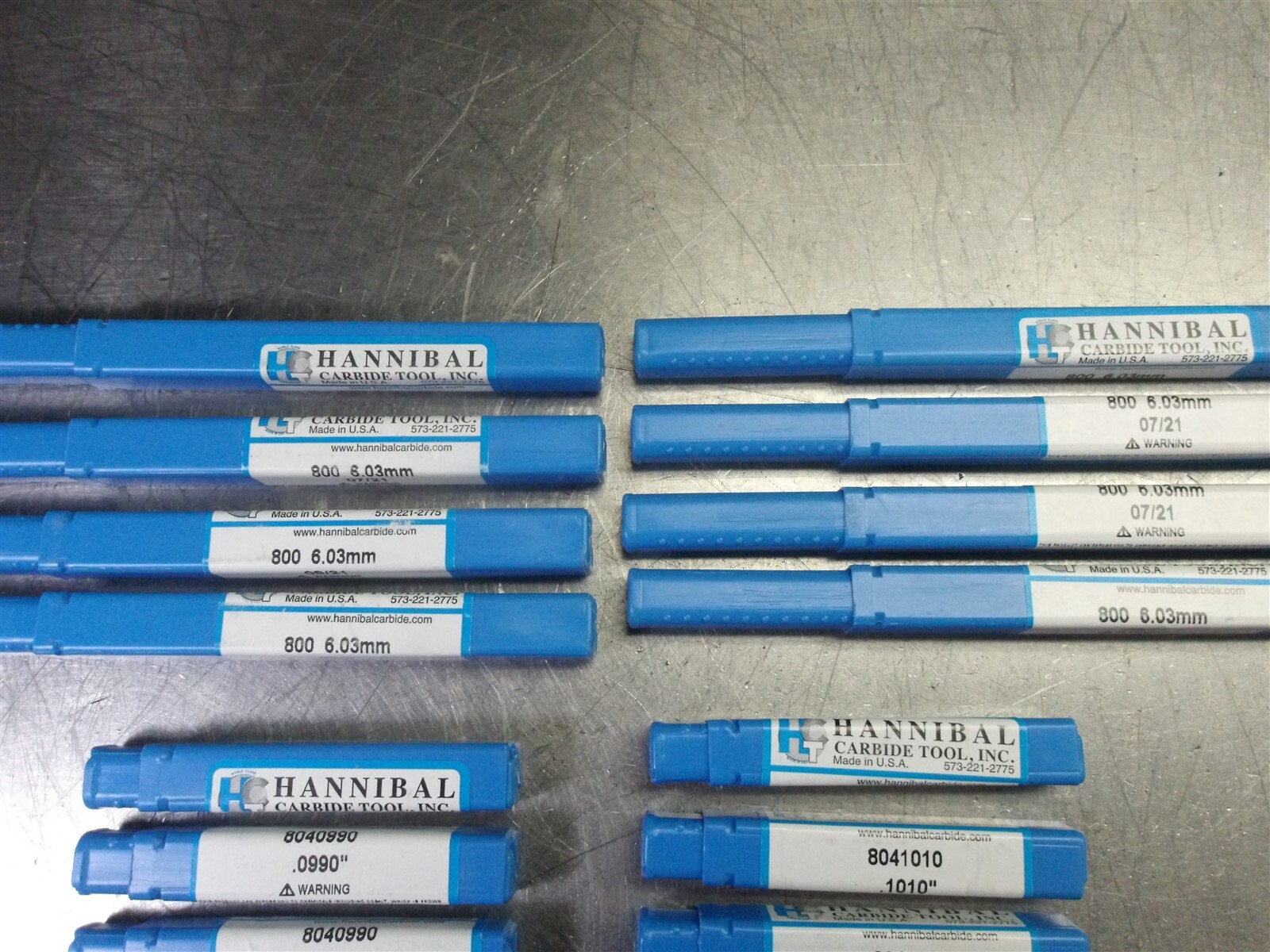19 NEW! Hannibal Carbide Reamers, Various Sizes (8)Carbide Tip(11)Solid