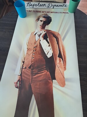 Dynamite ポスター　バックボード付き Napoleon Dynamite Poster Movie Collage 21x62 Door Funky 2005 | eBay