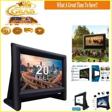 20Ft Inflatable Outdoor Movie Screen with Air Blower - Portable, Easy Setup