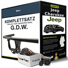 Für JEEP Cherokee Typ KL Anhängerkupplung starr +eSatz 13pol 10.2018-jetzt NEU