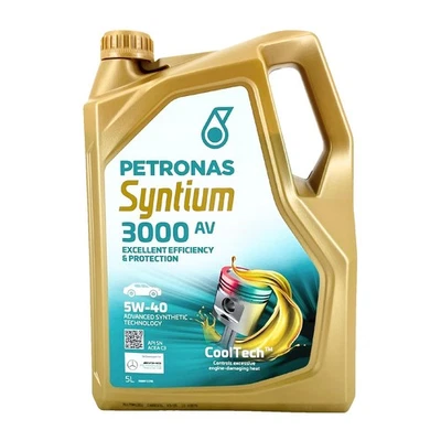 PETRONAS Syntium 3000 AV 5W-40 Huile Moteur, VW 505 00, VW 505 01, 5 Litres - Photo 1/2