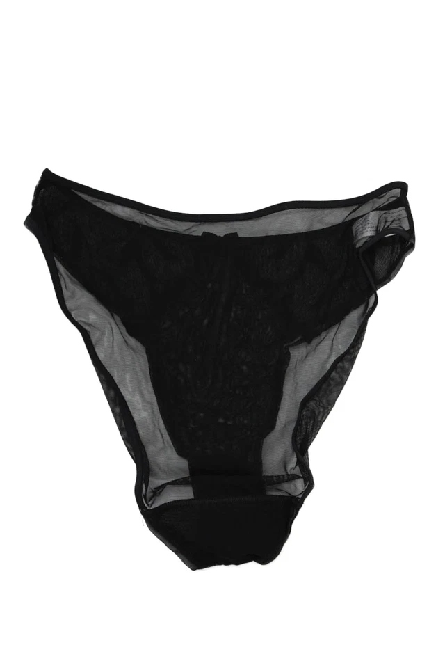 Princesse Tam 女式透明蕾丝蝴蝶结内裤套装黑色/灰色 2 码 — 第 3/4 张图片