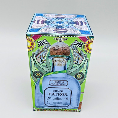 Silver Patron Tequila Sergio Checo F1 Limited Edition 8'' Tin Prop Display Empty