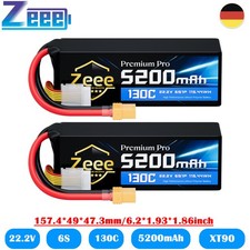 Zeee 6S 5200mAh Lipo Akku 22.2V 130C XT90 Ultra-niedriger Innenwiderstand Lipo