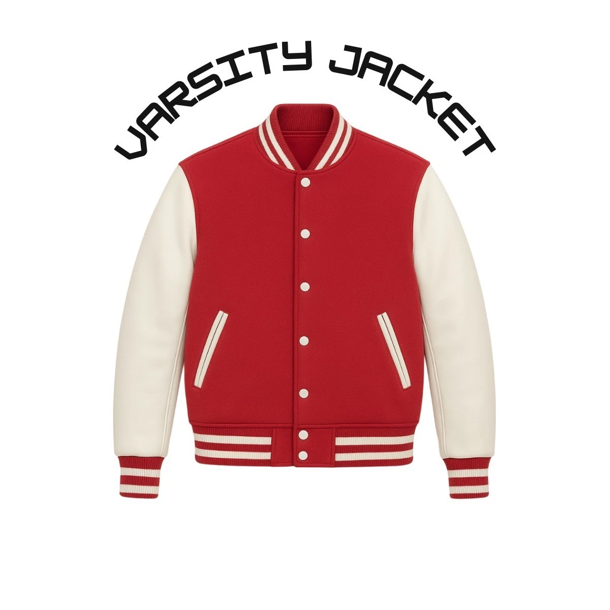 Stylish Varsity Jacket Men Letterman College Bomber Wool Leather Jacket