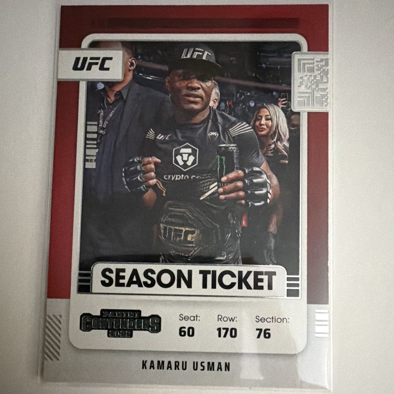 Panini 2022 Chronicles UFC Contenders Season Ticket Kamaru Usman #110