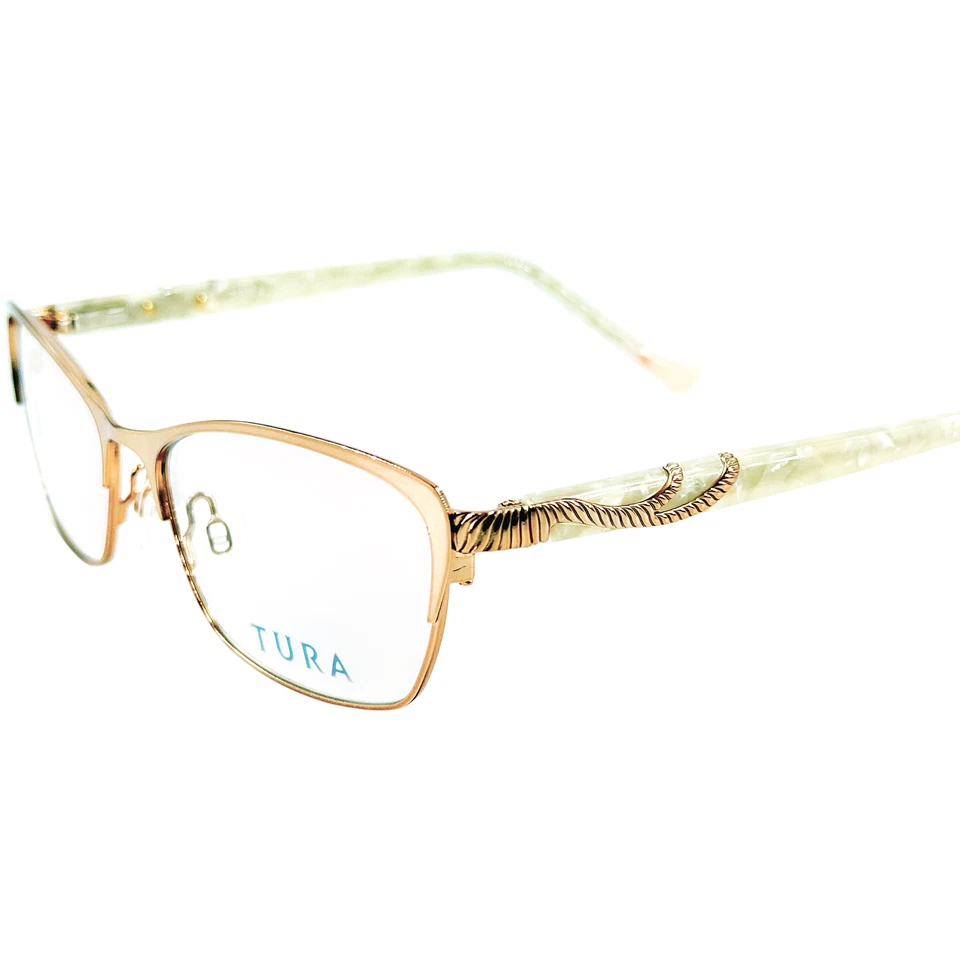 Tura R555 Womens Metal Eyeglass Frame GLD Gold 52-16 - Image 2 of 4