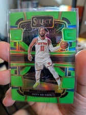 2023-24 Panini Select - Concourse Jalen Brunson #7 Neon Green Prizm /75