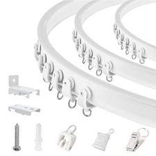 TOKPLNU Ceiling Curtain Track Flexible Bendable Curtain Track Wall Mount Curv...