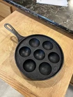 Griswold 962 No. 32 Cast Iron Aebleskiver Cake Pan Skillet