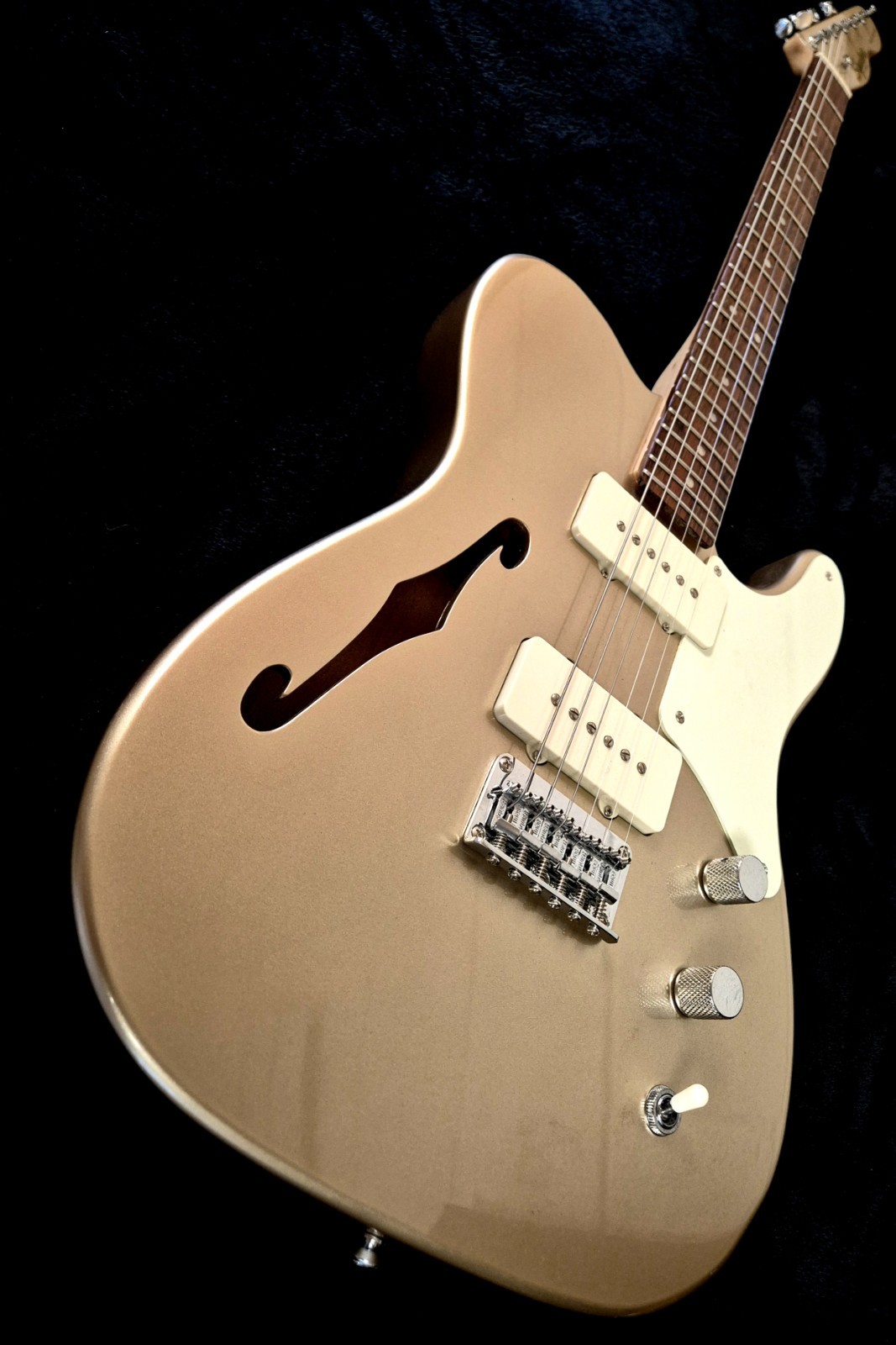 Fender Squier FSR Paranormal Cabronita Thinline Telecaster Shoreline Gold