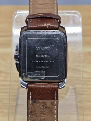 Timex SR920SW Classic Brown Leather Square Men