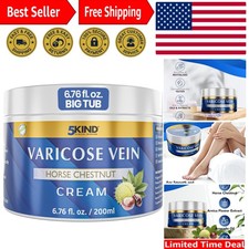 Improve Varicose Veins Appearance - Horse Chestnut Cream 6.76 Fl Oz, Fast-Drying
