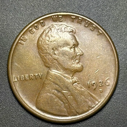 1926 D Lincoln Wheat Cent - XF Details - Circulated - 1C