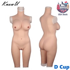 Transgender Crossdresser Silicone Suit - D-Cup Breast Forms Full Body Wear