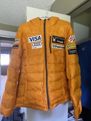 Spyder U.S. Ski Team Orange Puffer Thinsulate Full Zip Nylon Jacket XL