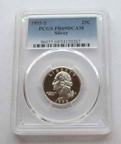 1995-S  PCGS PR69DCAM  SILVER PROOF WASHINGTON QUARTER