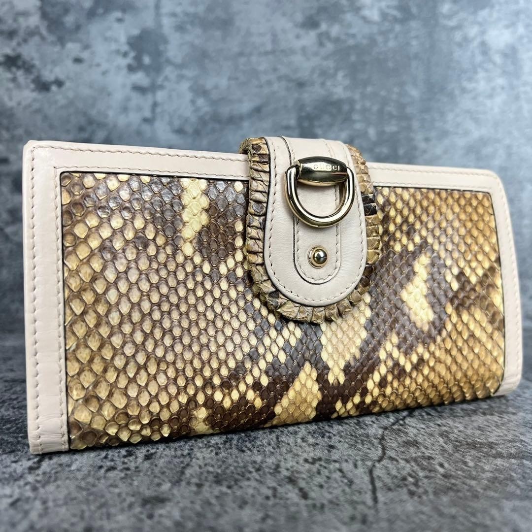 Rare GUCCI Sabrina Python Snake Leather Abbey Lon… - image 1