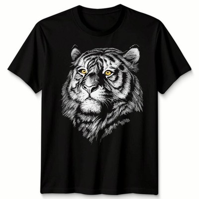 Tigergesicht Tigerkopf Wildkatzenliebhaber Geschenk Herren T-Shirts Unisex Tee Top#P1#Or#A