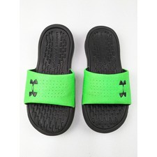 Under Armour Youth Size 4 Green Slides