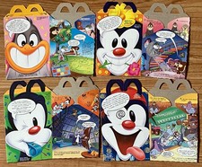 Set of 4 Animaniacs Happy Meal Boxes from 1993 - New  Unused