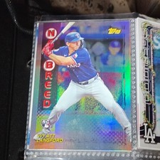 Topps New Breed Wyatt Langford Rookie Card Texas Rangers Baseball Trading Card