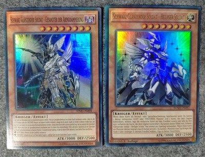 2x SCHWARZ GLÄNZENDER SOLDAT - BOSH-DE097 & AP08-DE006 Ultra & Super Rare NM Set