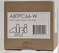 Soporte de papel higiénico de acero inoxidable blanco mate marca ALFI ABTPC66-W con estante
