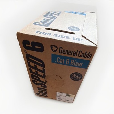 General Cable GenSPEED 6 Cat 6 Riser 1000 ft Blue Round Ethernet Cable