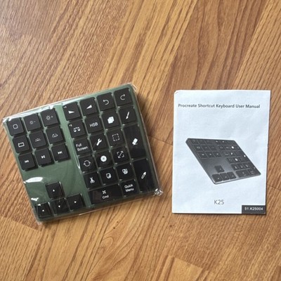 K25 Procreate Shortcut Keyboard Bluetooth Backlit Portable QWERTY Aluminum Alloy