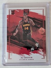 2022-23 Panini Impeccable Basketball AJ Griffin Hawks Red Black /8