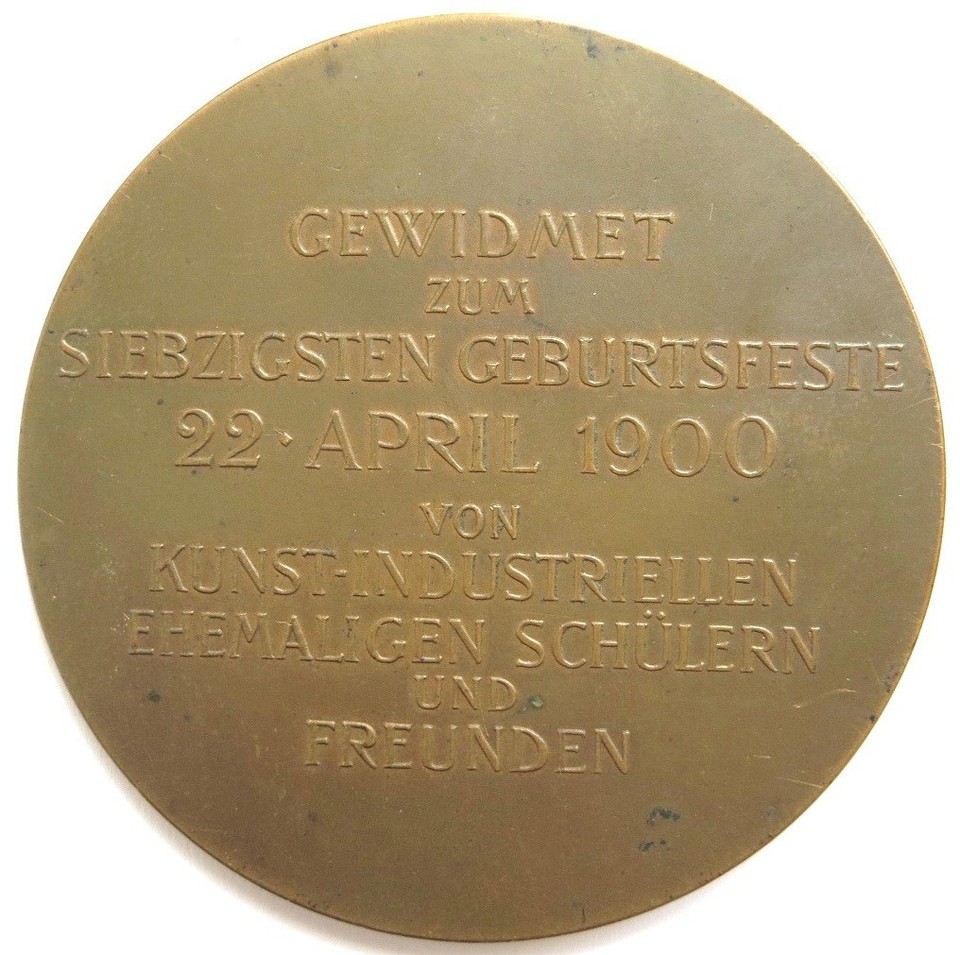 [R3922] Médaille 1900, 70e Anniversaire, Josef Ritter Storck, Sign ...